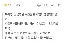 [단독] 정부, 빅5 병상 1500개 감축 유도…대형병원 ‘구조전환’ 본격화